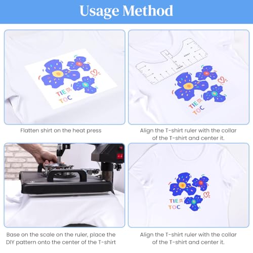 HASTHIP® 10PCS Tshirt Ruler Guide for Vinyl Alignment and Center Designs PVC Measurement Template T shirt Sewing Supplies Tool Placement for Heat Press and Cricut Clear HASTHIP® 10PCS Tshirt Ruler Guide for Vinyl Alignment and Center Designs PVC Measurement Template T shirt Sewing Supplies Tool Placement for Heat Press and Cricut Clear